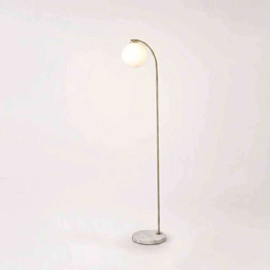 Globe Marble Base Floor Lamp