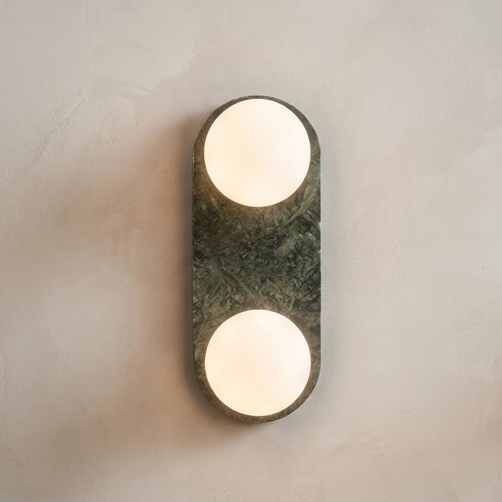 Green Marble Multi-Globe Wall Sconce detail
