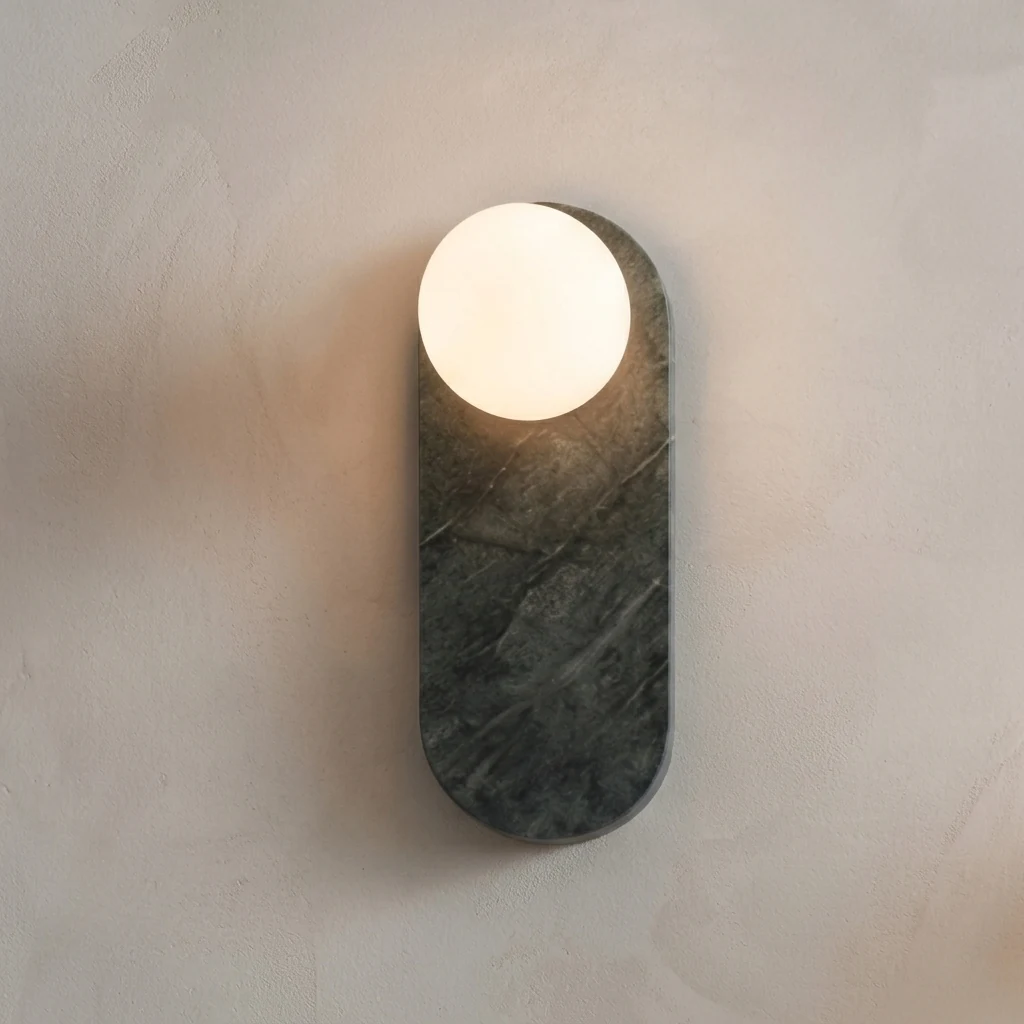Green Marble Multi-Globe Wall Sconce detail
