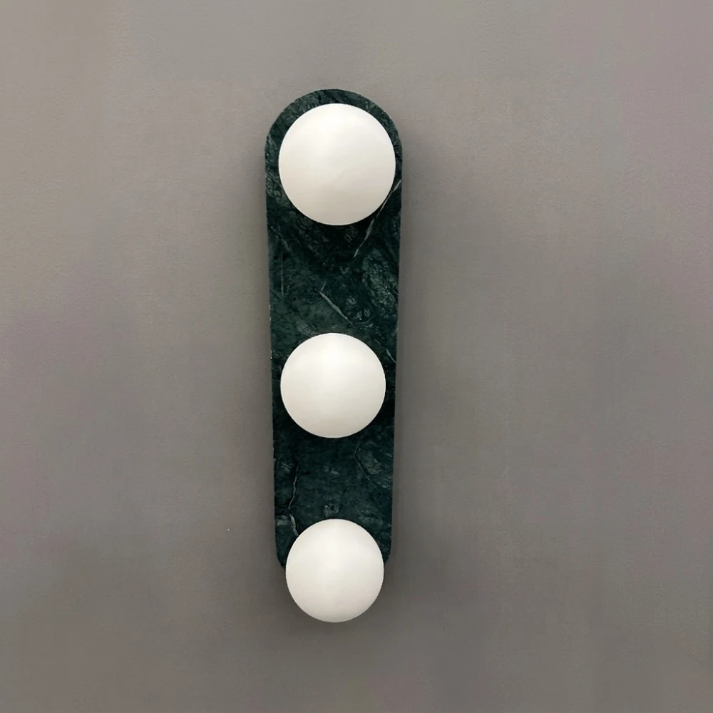Green Marble Multi-Globe Wall Sconce detail