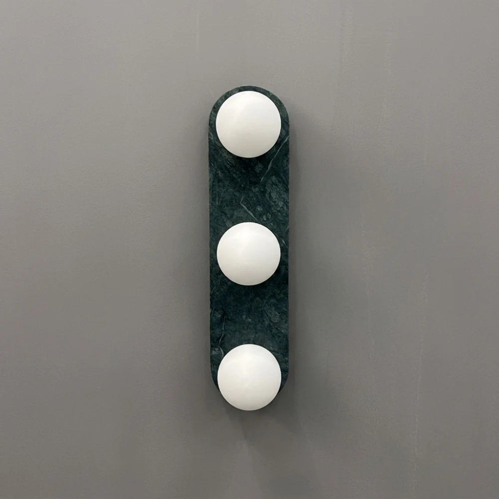 Green Marble Multi-Globe Wall Sconce detail