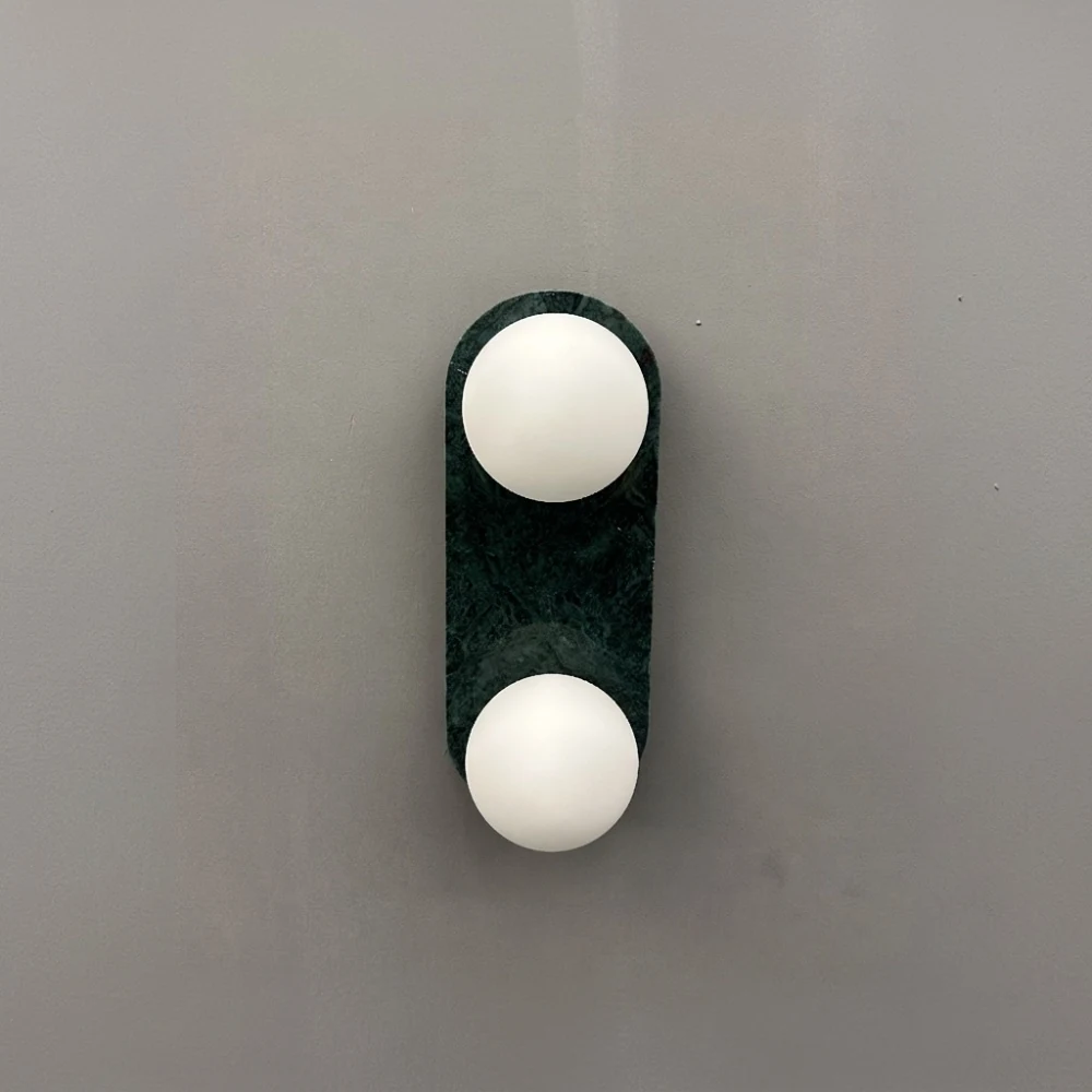 Green Marble Multi-Globe Wall Sconce detail