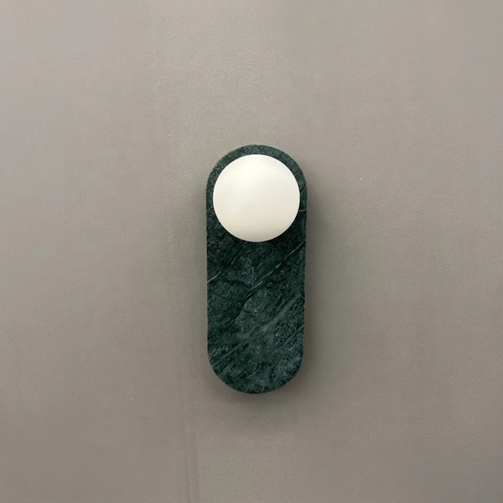 Green Marble Multi-Globe Wall Sconce detail