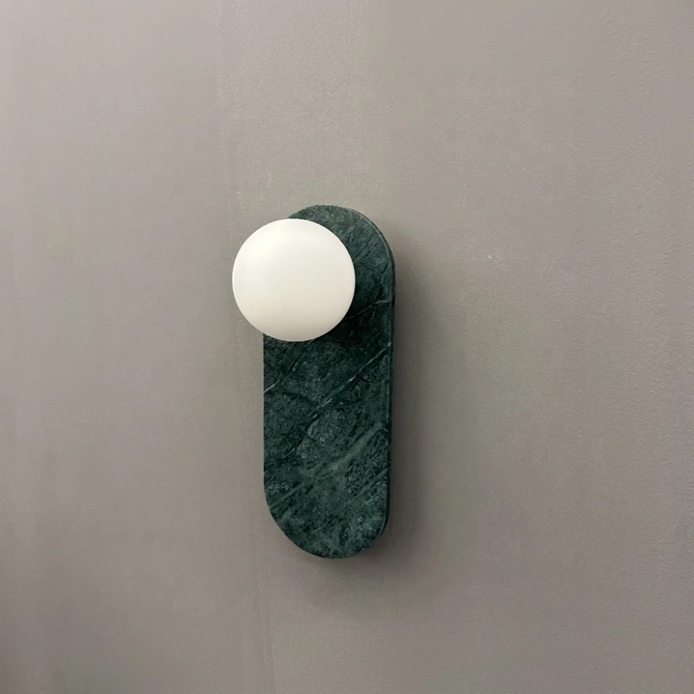 Green Marble Multi-Globe Wall Sconce detail