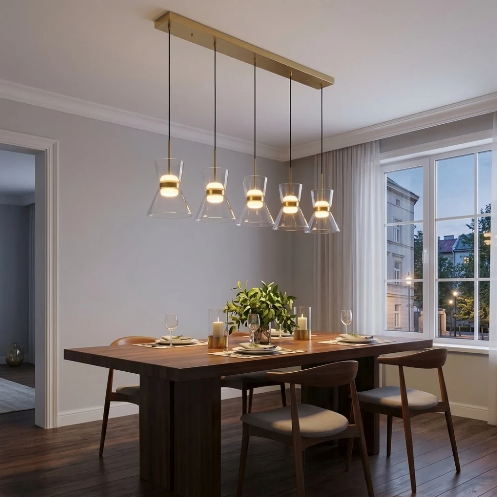 Hourglass Glass Pendant Light detail