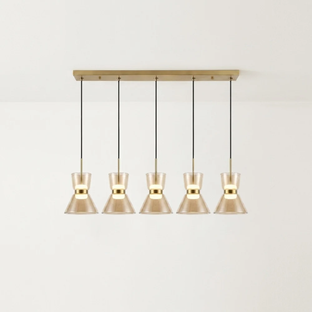 Hourglass Glass Pendant Light detail