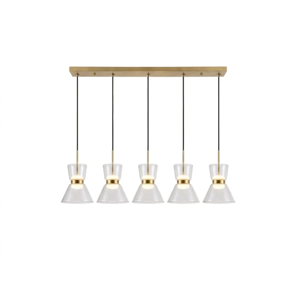 Hourglass Glass Pendant Light detail