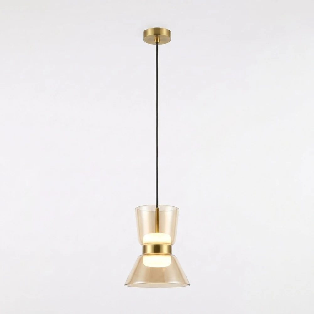 Hourglass Glass Pendant Light detail