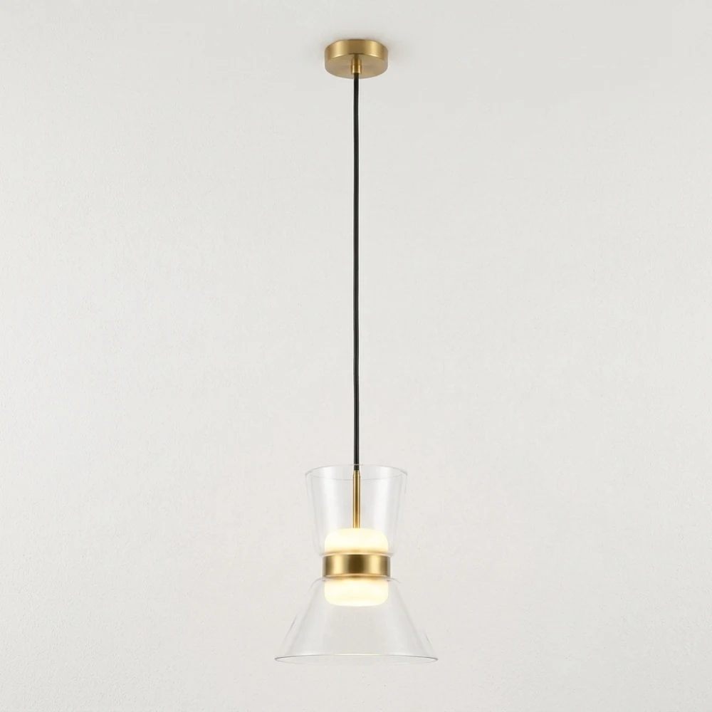 Hourglass Glass Pendant Light detail