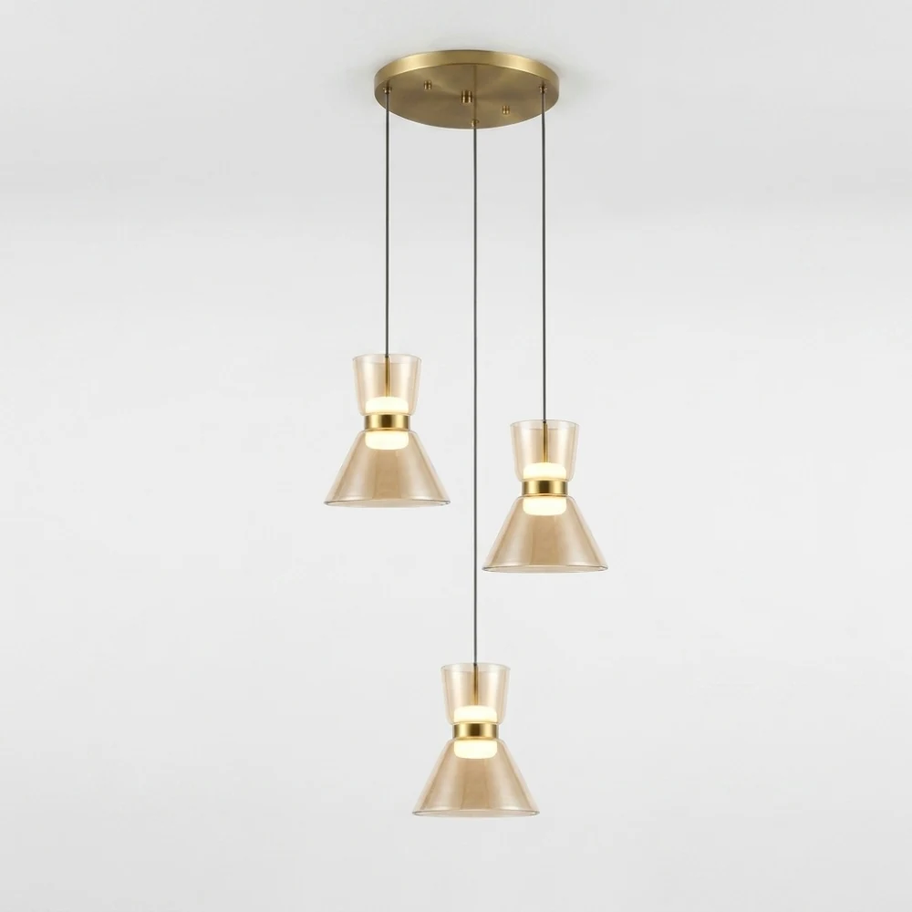 Hourglass Glass Pendant Light detail