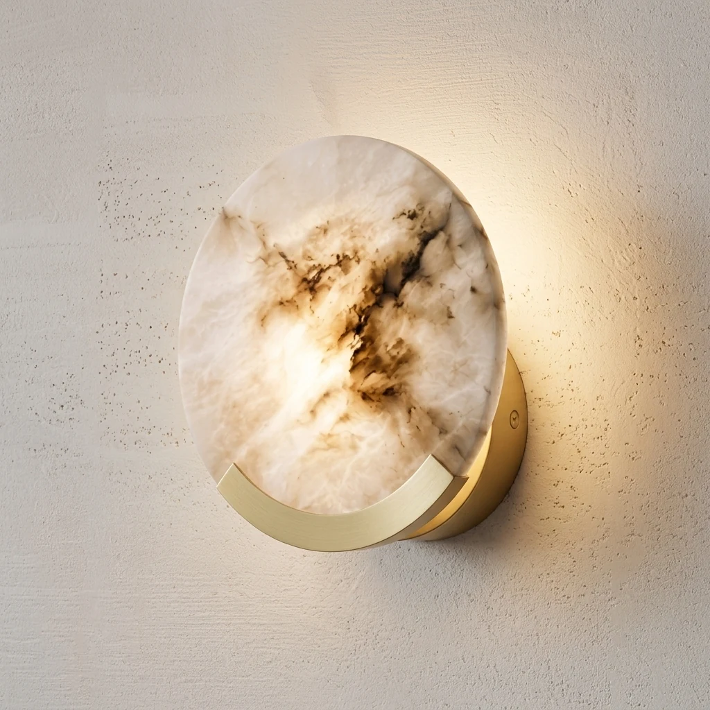 Luxury Natural Stone Halo Wall Light