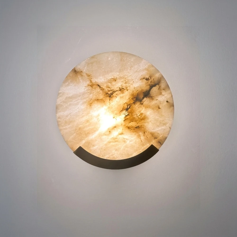 Luxury Natural Stone Halo Wall Light detail