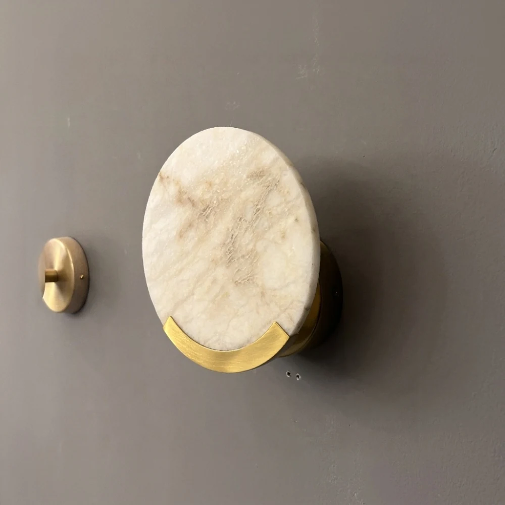 Luxury Natural Stone Halo Wall Light detail