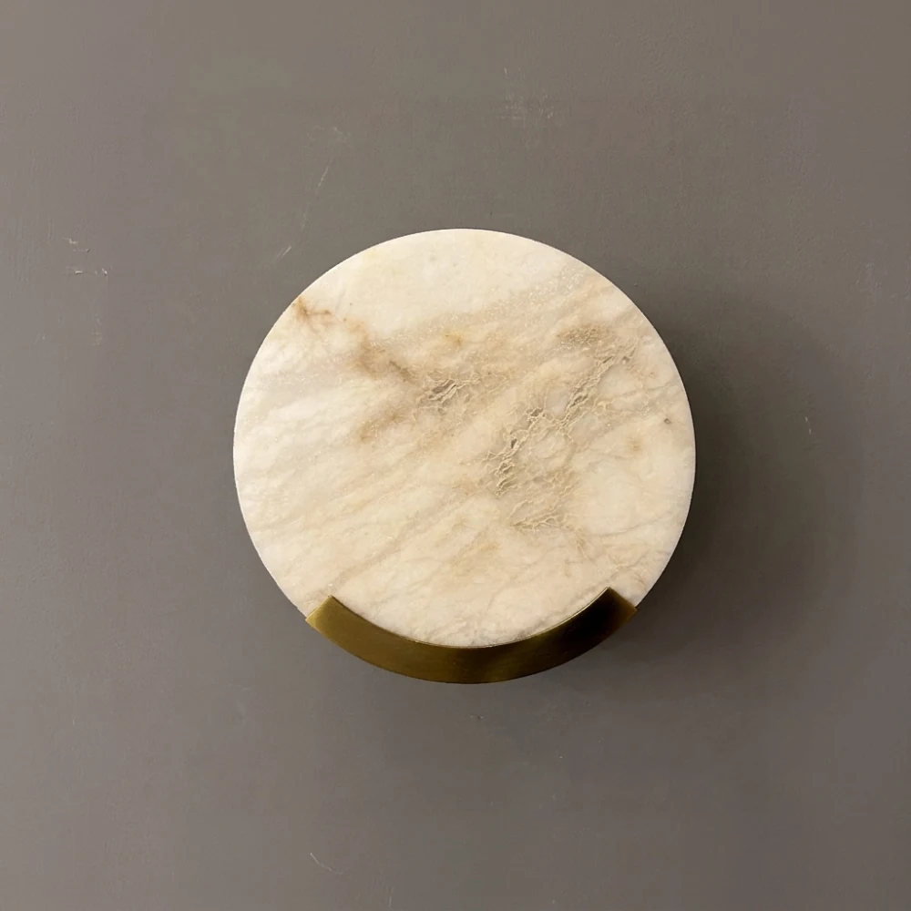 Luxury Natural Stone Halo Wall Light detail