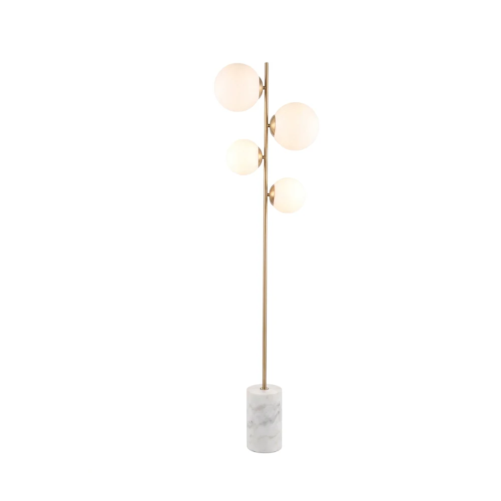 Marble Base Multi-Globe Floor Lamp detail