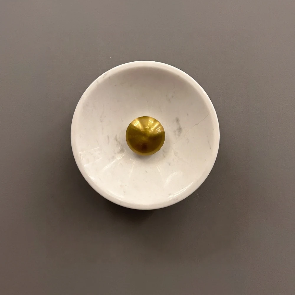 Marble Bowl Backlit Wall Sconce detail