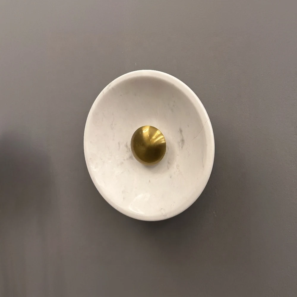 Marble Bowl Backlit Wall Sconce detail
