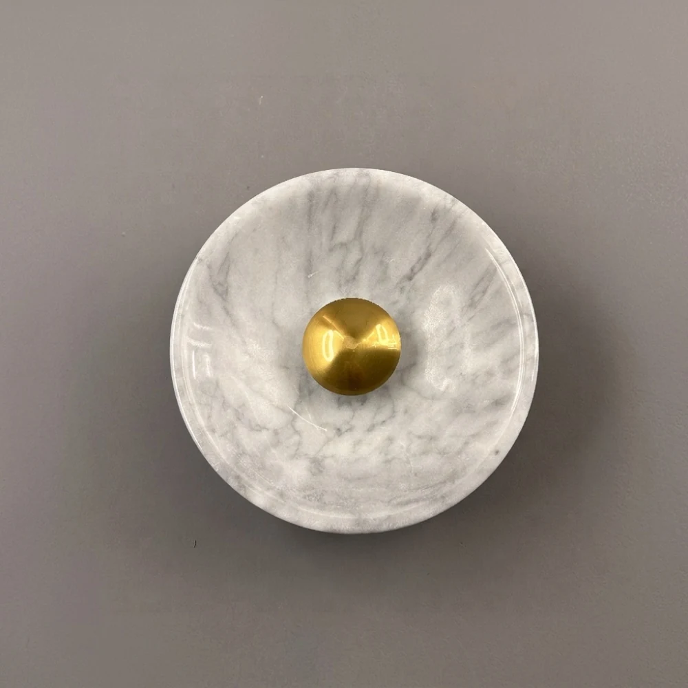 Marble Bowl Backlit Wall Sconce detail