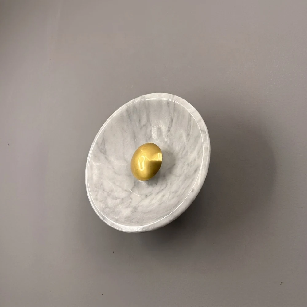 Marble Bowl Backlit Wall Sconce detail