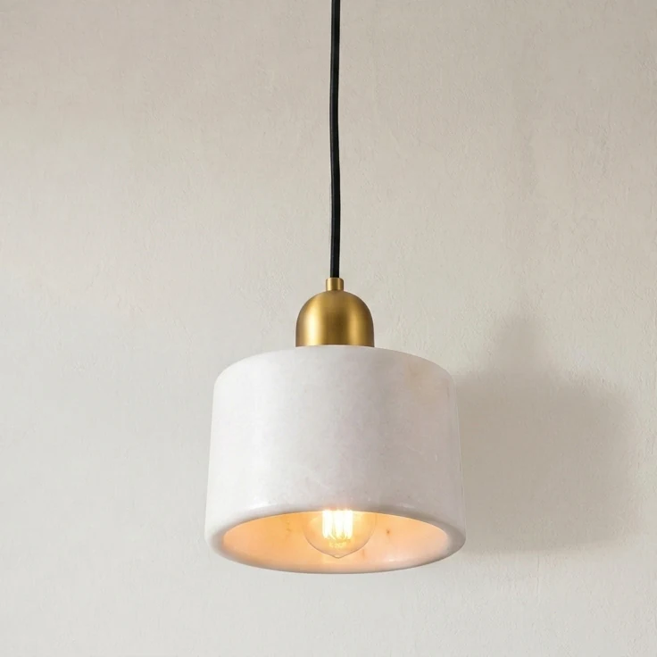 Marble Cylinder Pendant detail