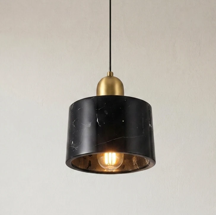Marble Cylinder Pendant detail