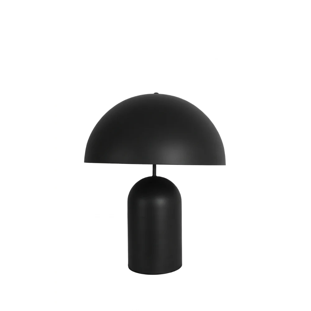 Matte Black Dome Table Lamp detail