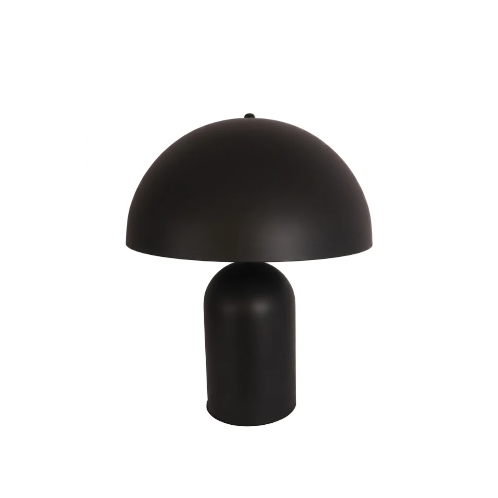 Matte Black Dome Table Lamp detail