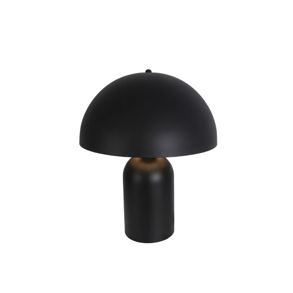 Matte Black Dome Table Lamp detail