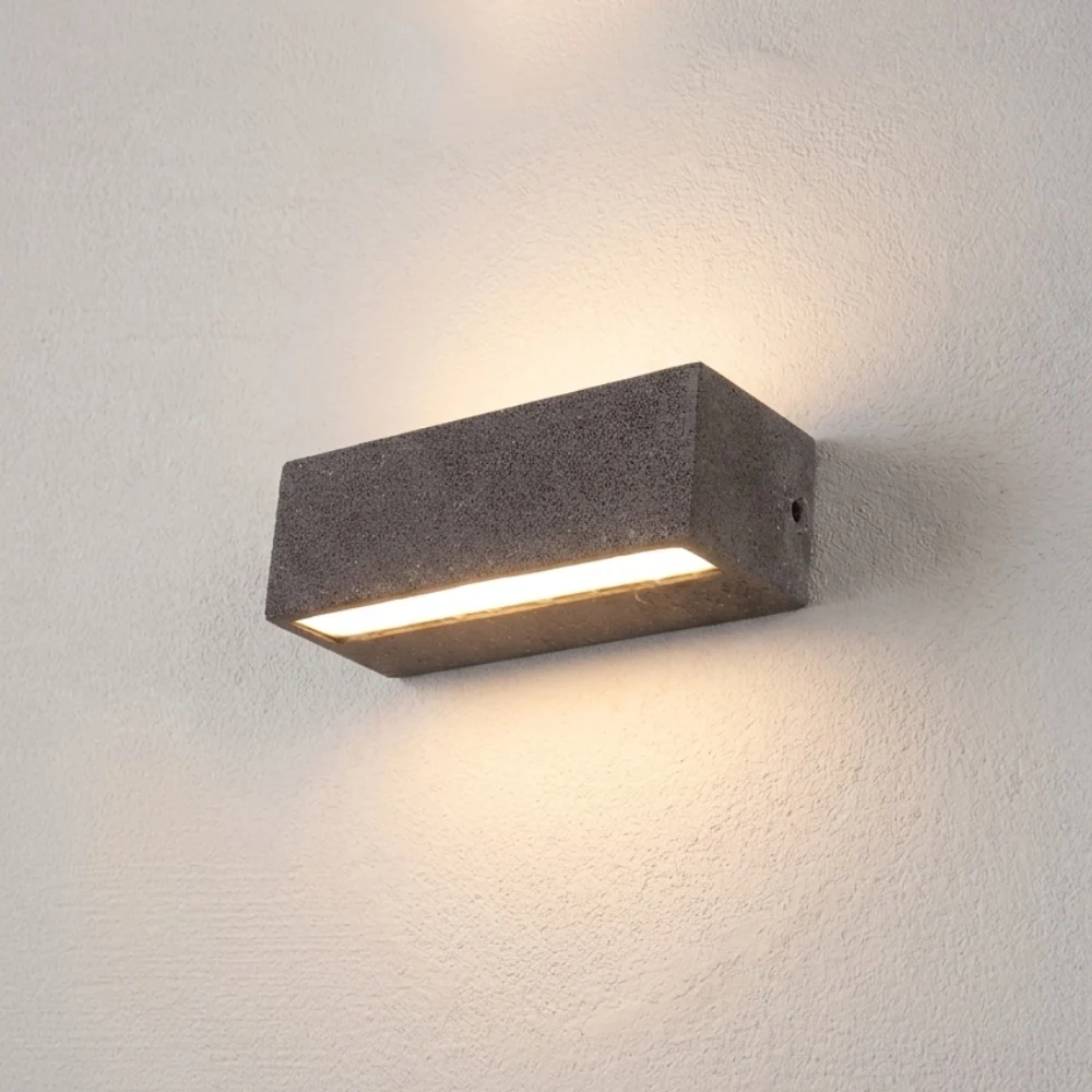 Minimalist Architectural Block Wall Light detail