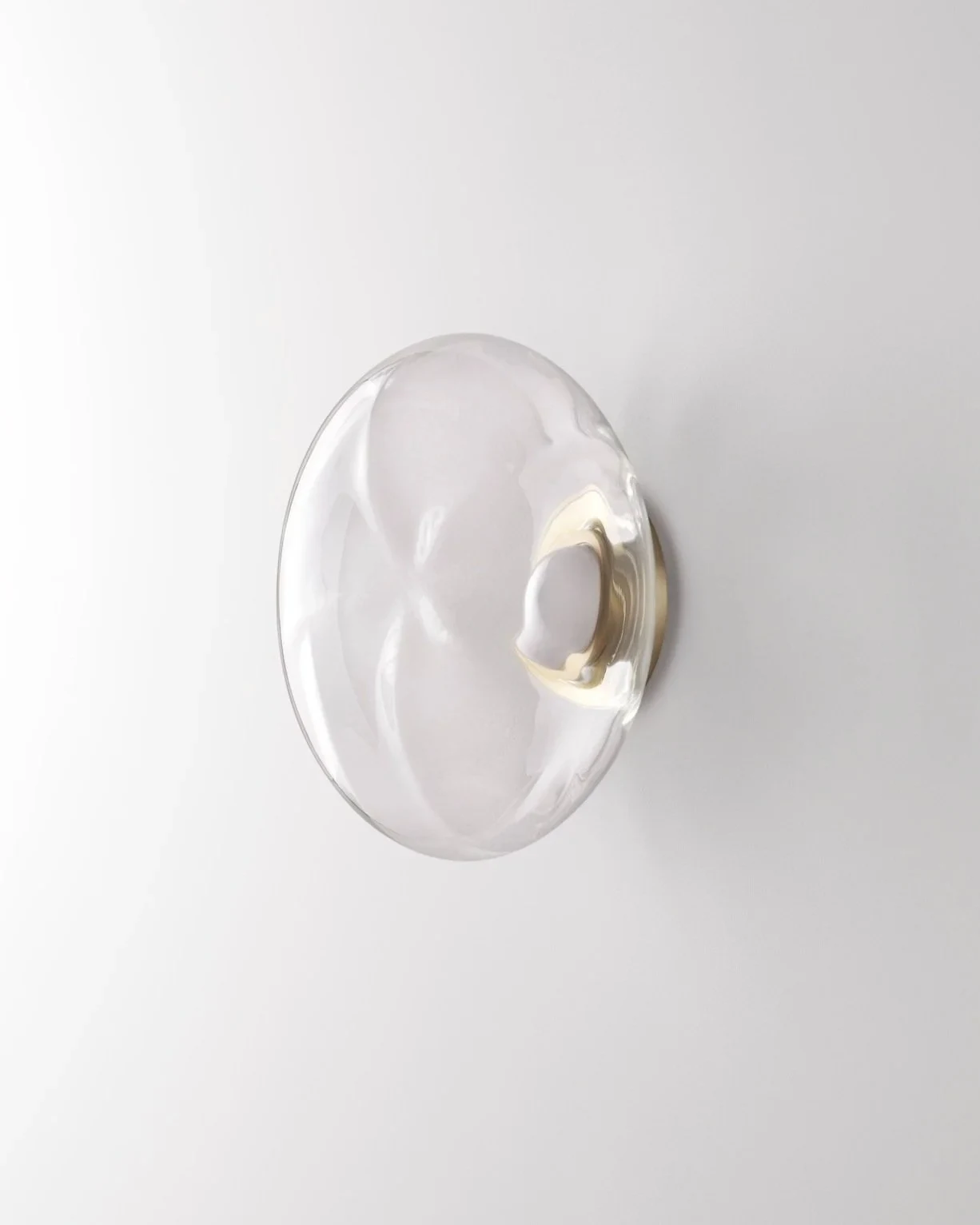 Minimalist Blown Glass Backlit Wall Light