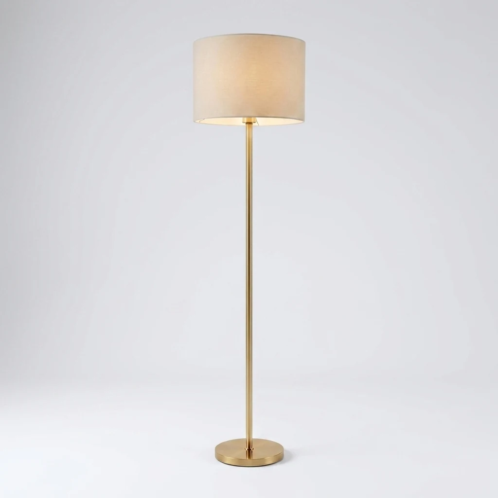 Minimalist Drum Shade Floor Lamp detail