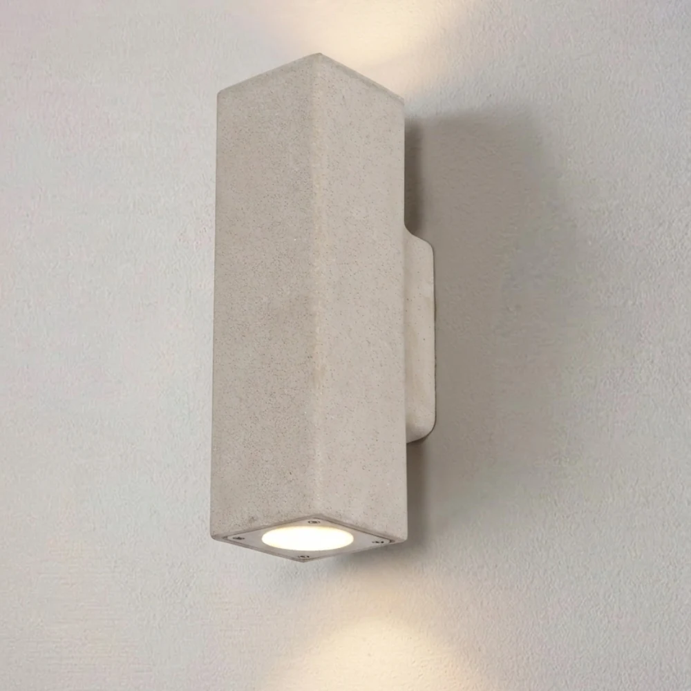 Modern Concrete Up Down Cylinder & Square Wall Sconce