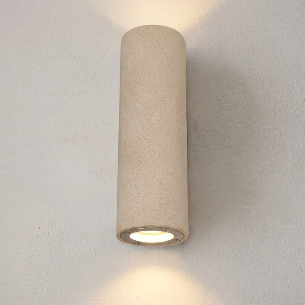 Modern Concrete Up Down Cylinder & Square Wall Sconce detail