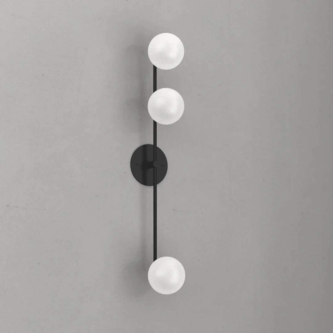 Modern Linear Globe Glass Wall Sconce detail