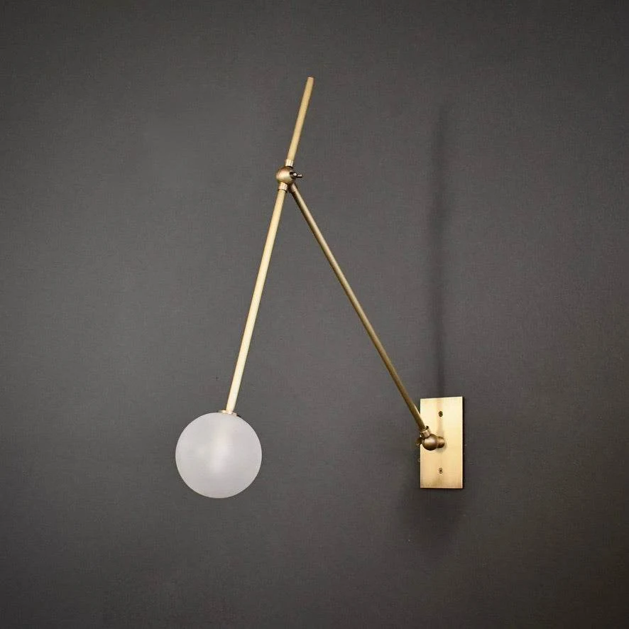 Modern Linear Globe Glass Wall Sconce detail