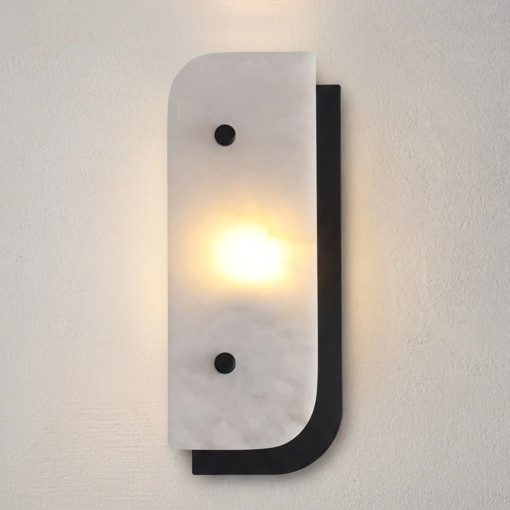 Modern Luxury Stone & Metal Wall Light