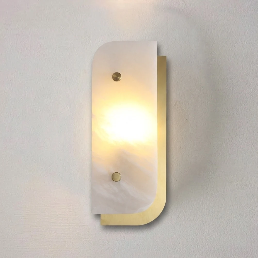 Modern Luxury Stone & Metal Wall Light detail