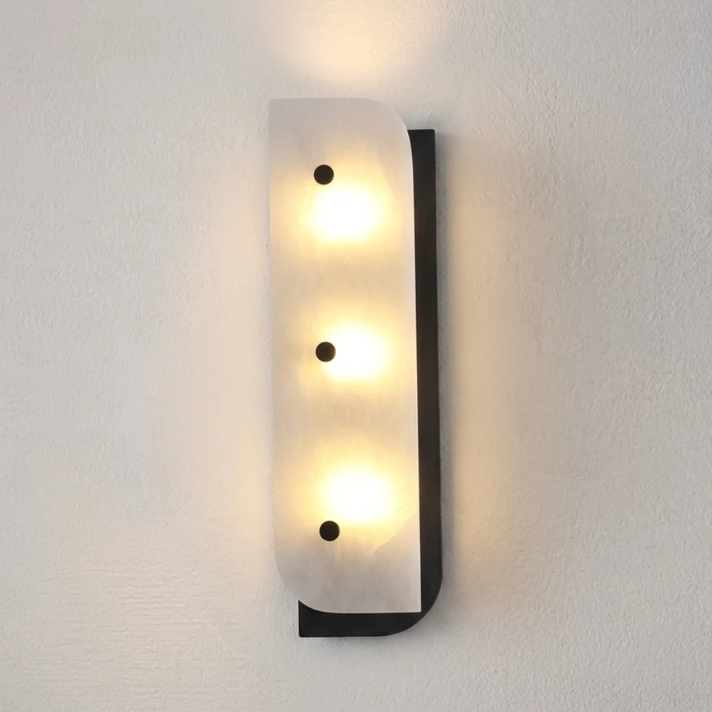 Modern Luxury Stone & Metal Wall Light detail