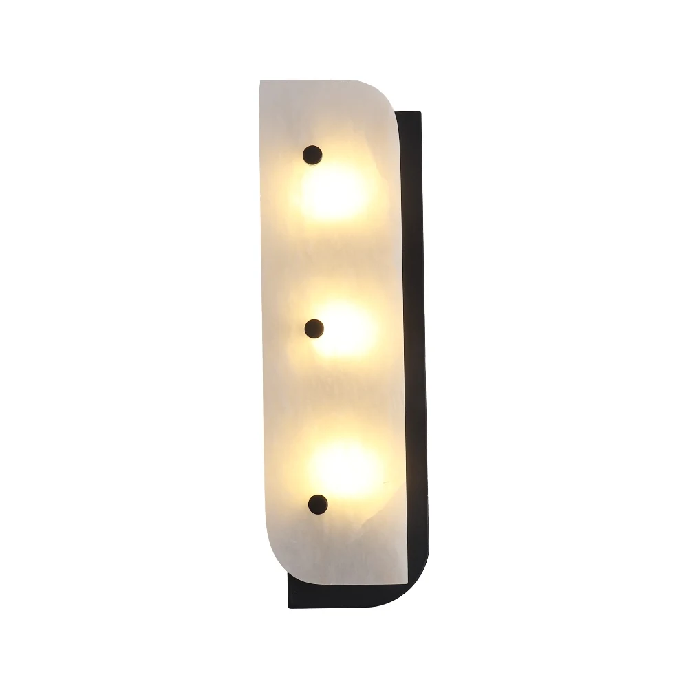 Modern Luxury Stone & Metal Wall Light detail