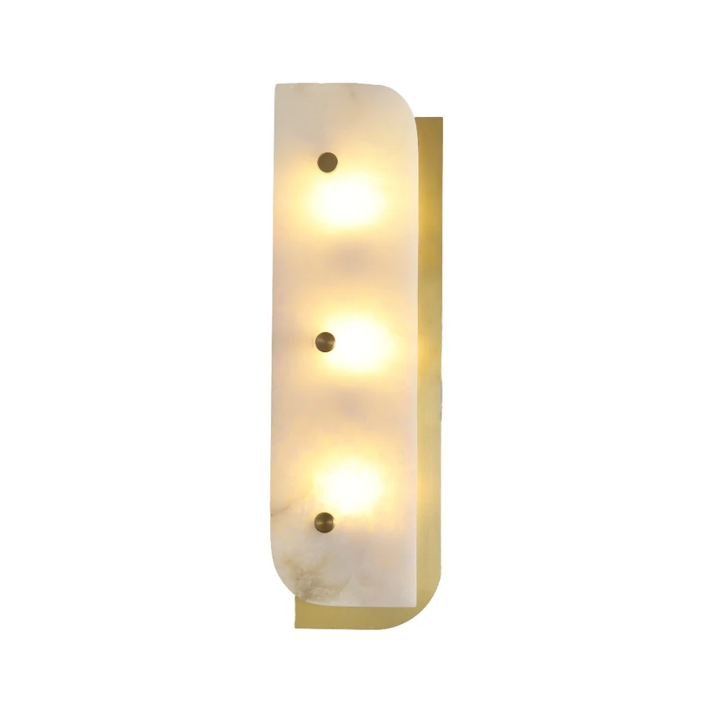 Modern Luxury Stone & Metal Wall Light detail