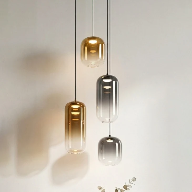 Multi-Light Gradient Glass Pendant Light