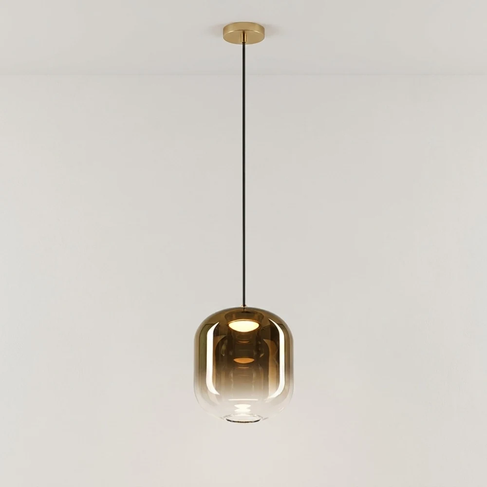 Multi-Light Gradient Glass Pendant Light detail