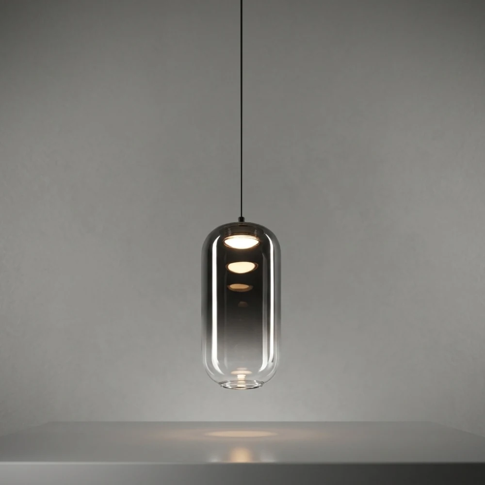 Multi-Light Gradient Glass Pendant Light detail