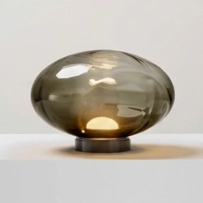 Pebble Glass Accent Table Lamp