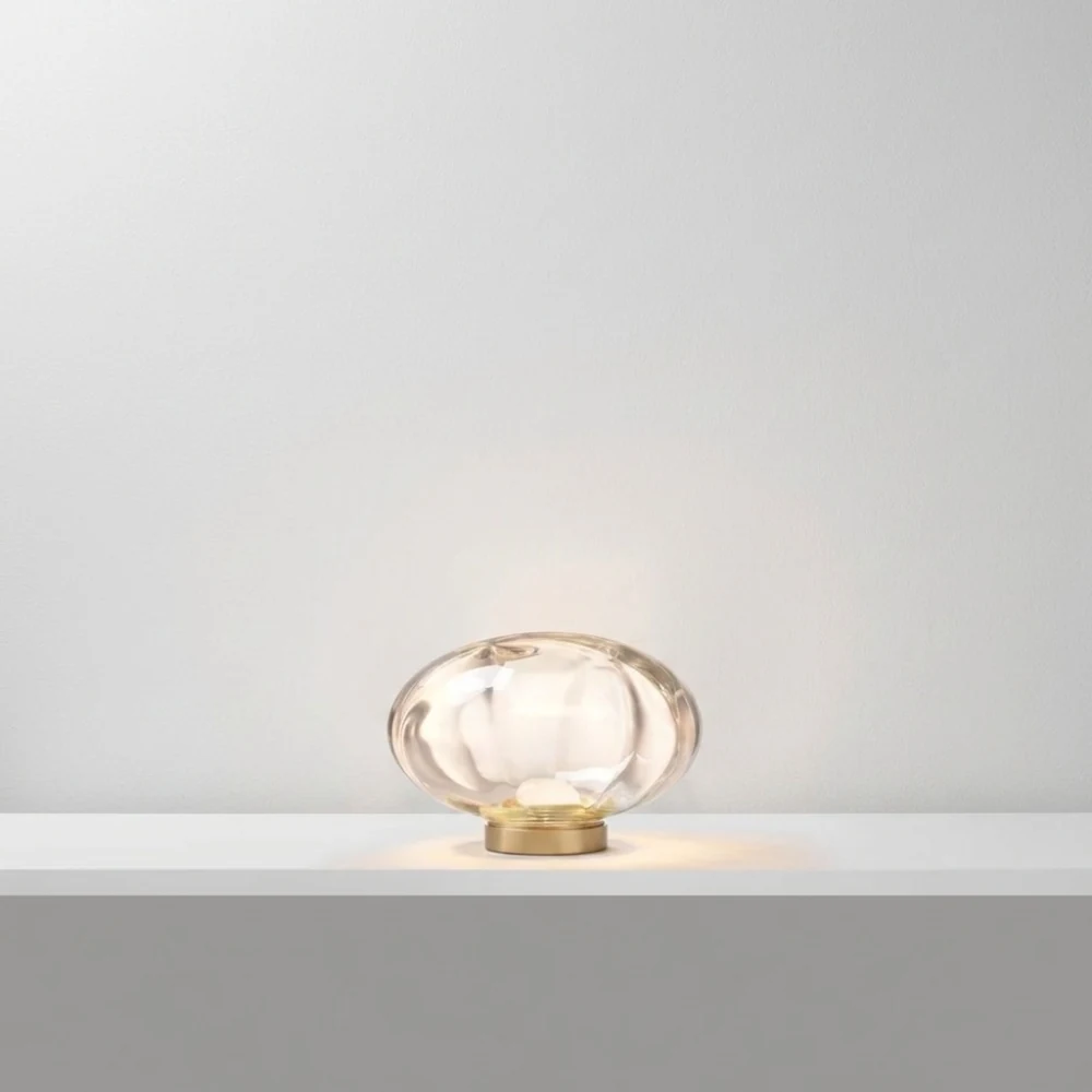 Pebble Glass Accent Table Lamp detail