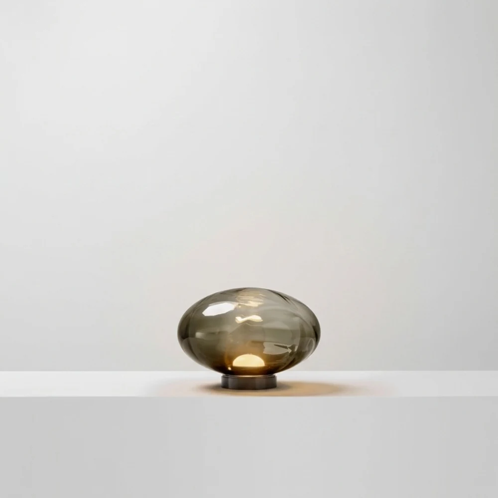 Pebble Glass Accent Table Lamp detail