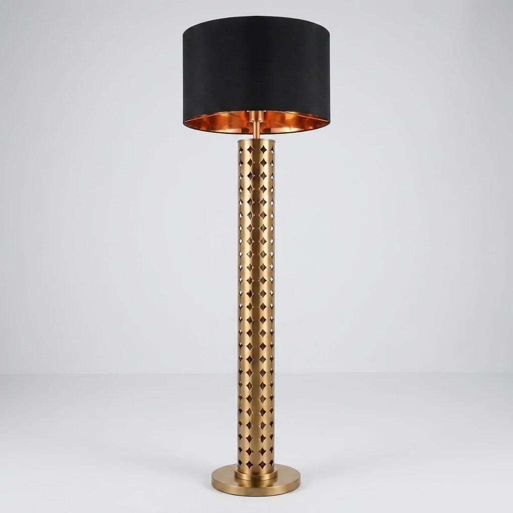 Perforated Metal Column Floor Lamp