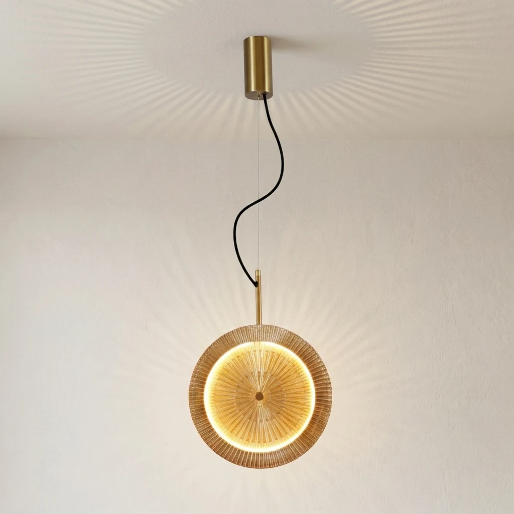 Pleated Disc Swag Pendant Light Series