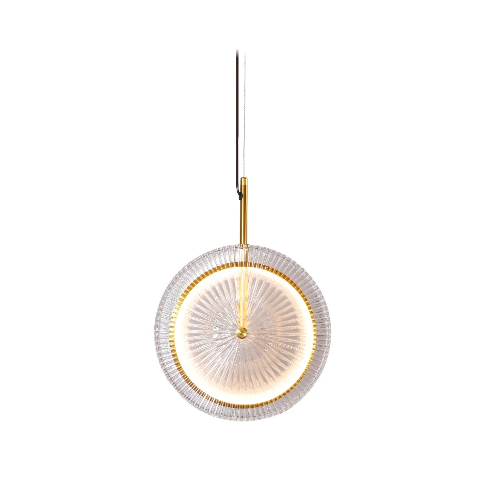 Pleated Disc Swag Pendant Light Series detail