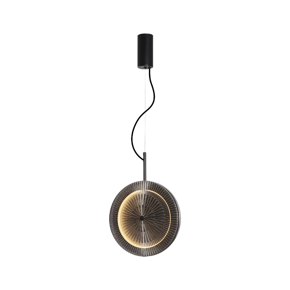 Pleated Disc Swag Pendant Light Series detail